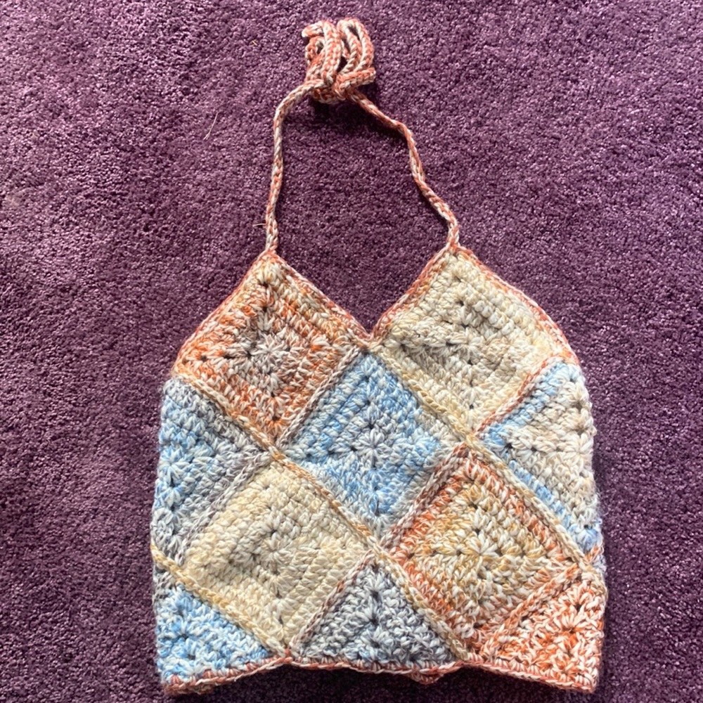 HANDMADE Crochet Granny Square Halter Top